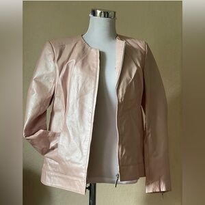 Dialogue Blush Pink Faux Leather Jacket